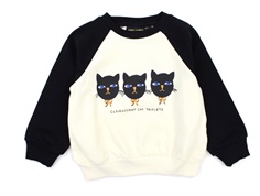 Mini Rodini sweatshirt offwhite cat triplets